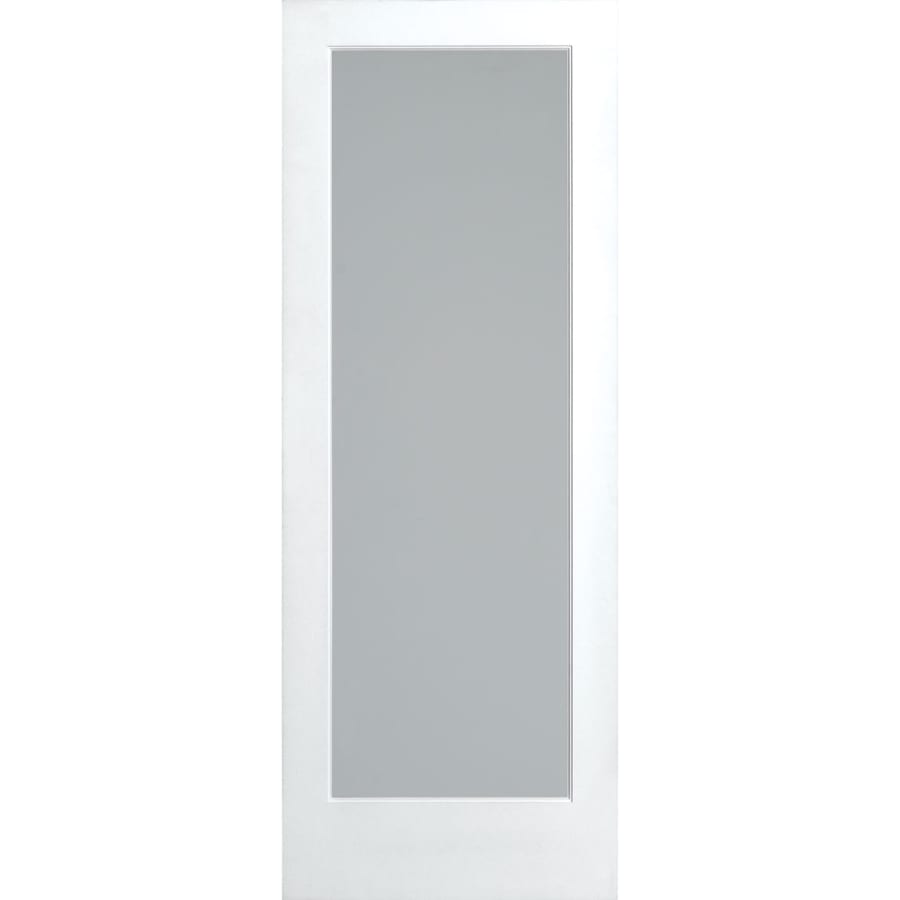 Trimlite 32" by 80" 1 Frosted Glass Lite Reversible Handed Ovolo Edge Interior French Door Slab Primed