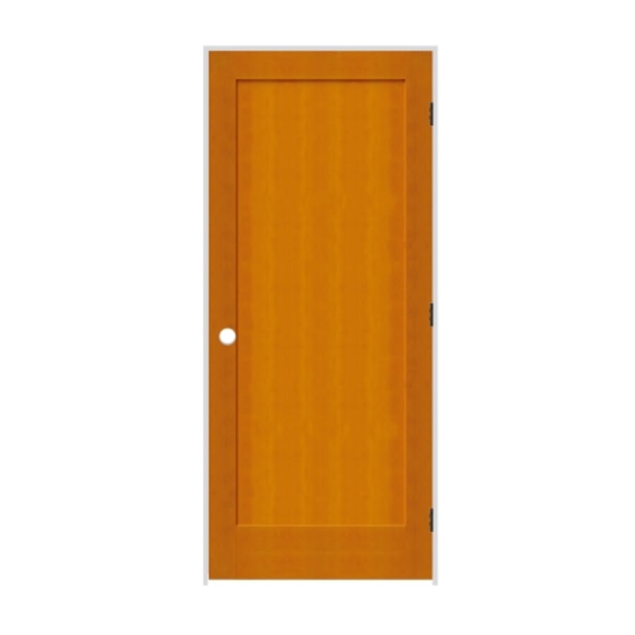 Trimlite 36" by 80" 1-Panel Shaker Left Handed Interior Prehung Passage Door with Oil Rubbed Bronze Hinges and 4-9/16" Door Jamb Douglas Fir