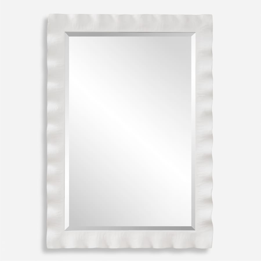 Uttermost Haya 28-1/4" W x 40" H Rectangular Framed Bathroom Mirror White