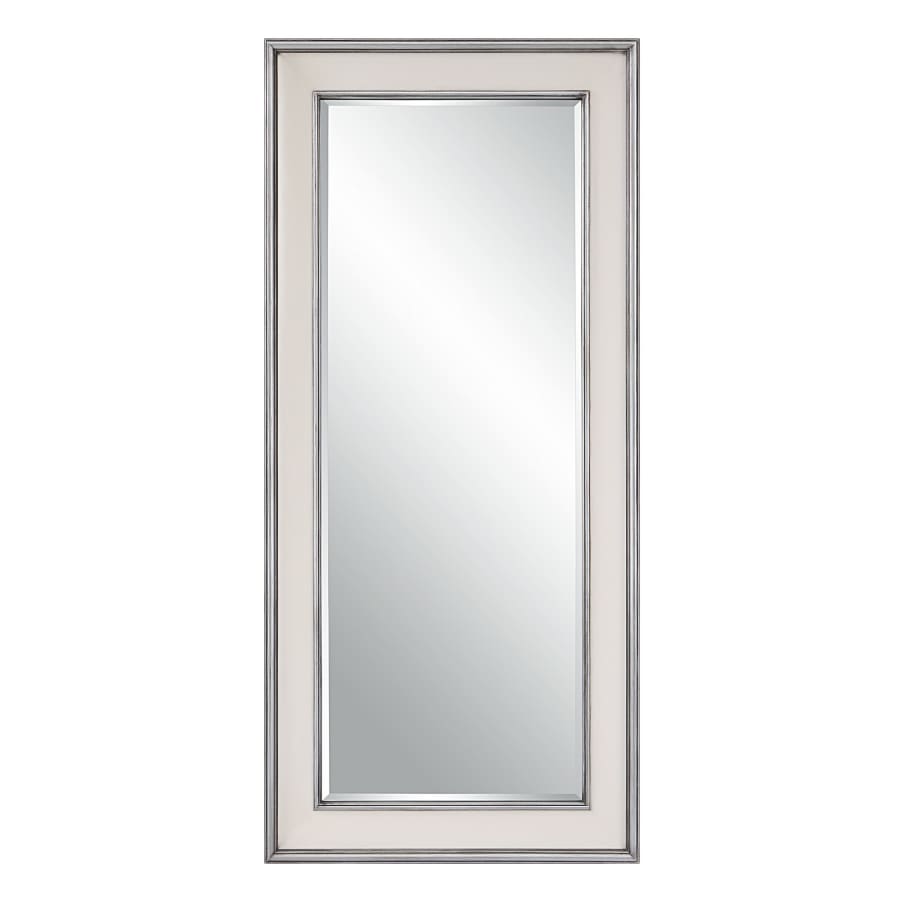 Uttermost 32" W x 70" H Rectangular Wood Framed Bathroom Mirror Coconut Milk White