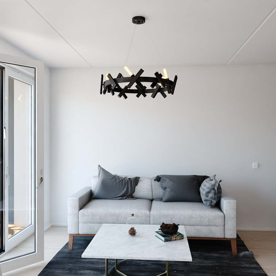 Vaxcel Lighting Wells 5 Light Ring Chandelier - Thumbnail 4