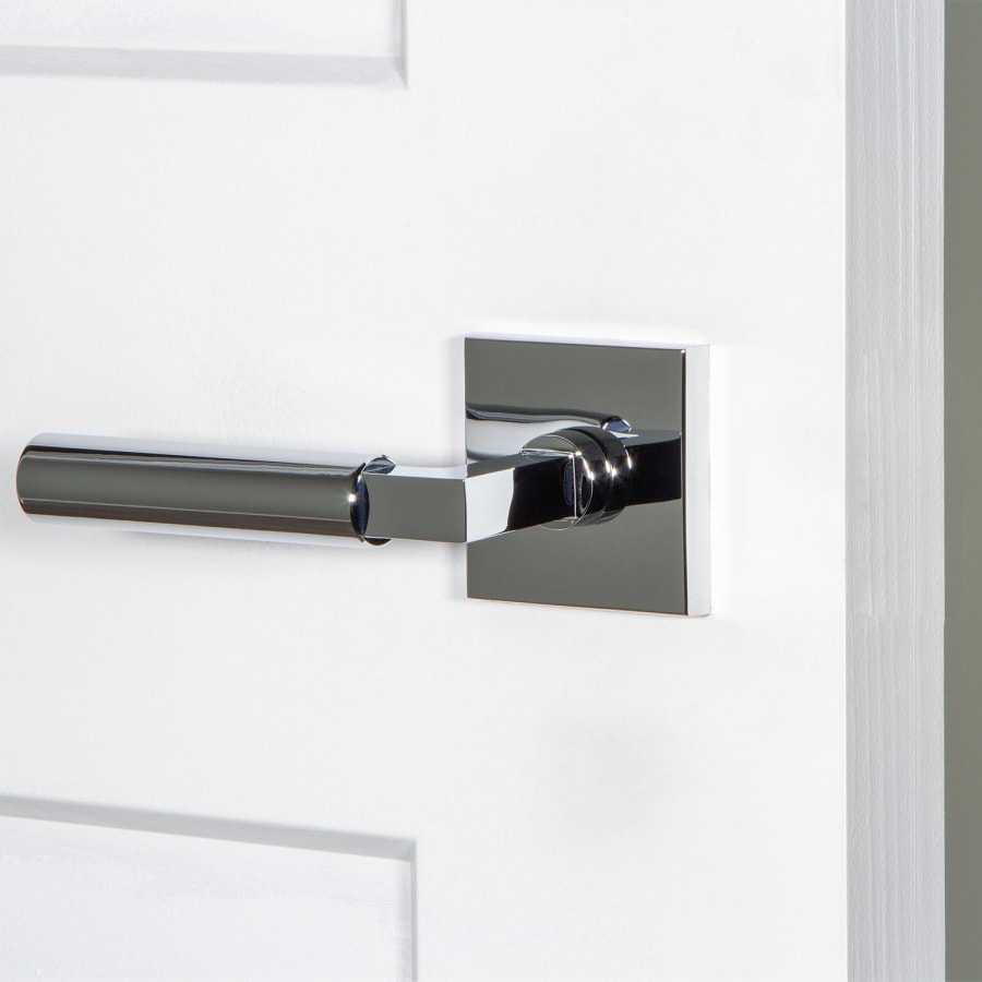 Viaggio 626722 Titanium Gray Quadrato Linen Rosette Contempo Smooth Lever,  Single Dummy-Backset