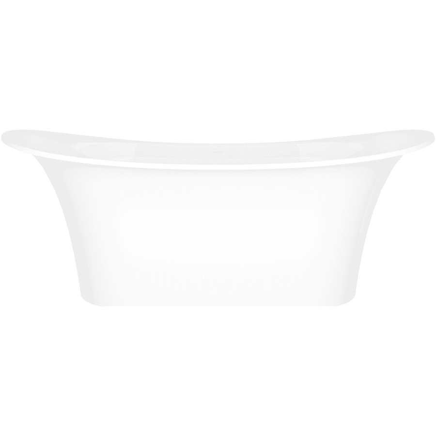 Victoria and Albert Toulouse 71" Free Standing Volcanic Limestone Soaking Tub with Center Drain Gloss White