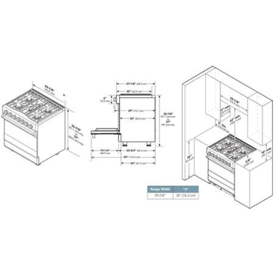 Viking RVGR33025BAN 30 Inch Wide Slide-In Natural Gas