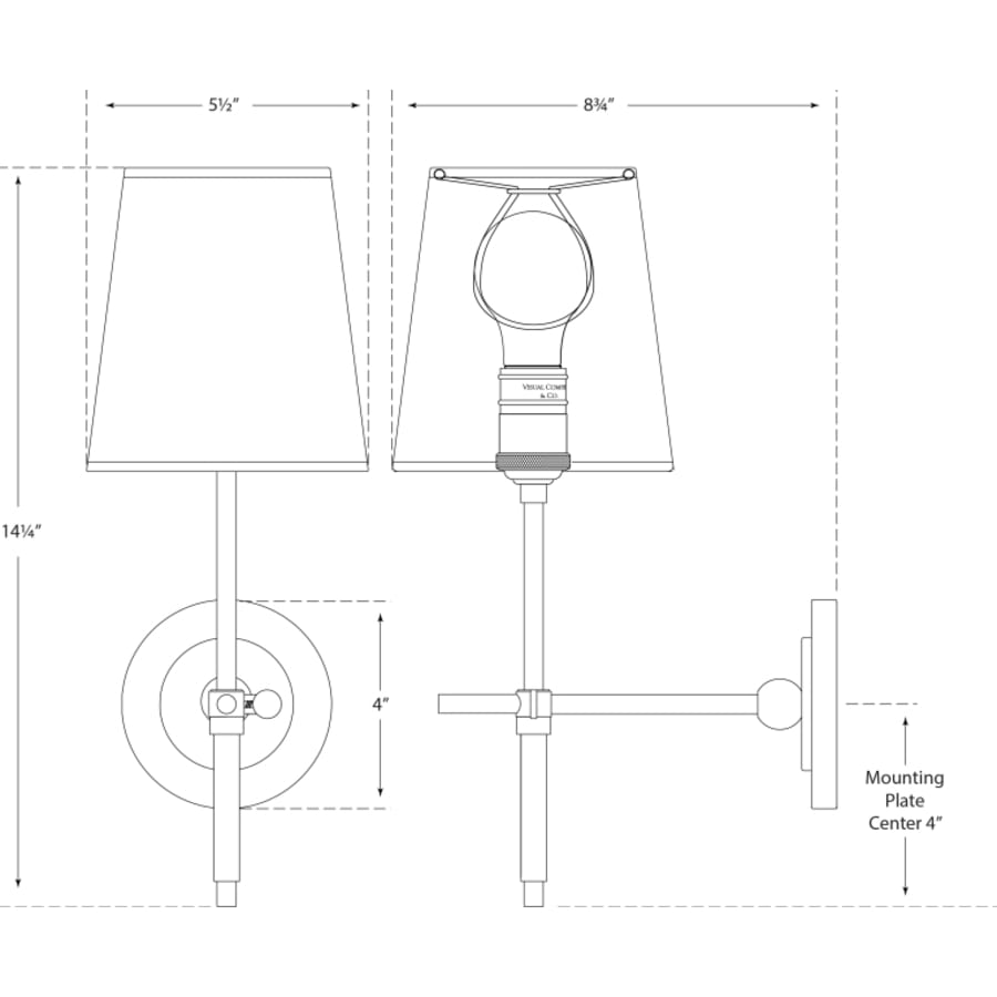 Visual comfort bryant sconce tob 2002 on sale