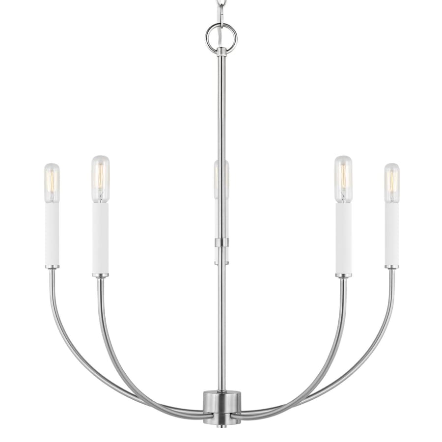 Visual Comfort Greenwich 5 Light 24" Wide Chandelier Brushed Nickel