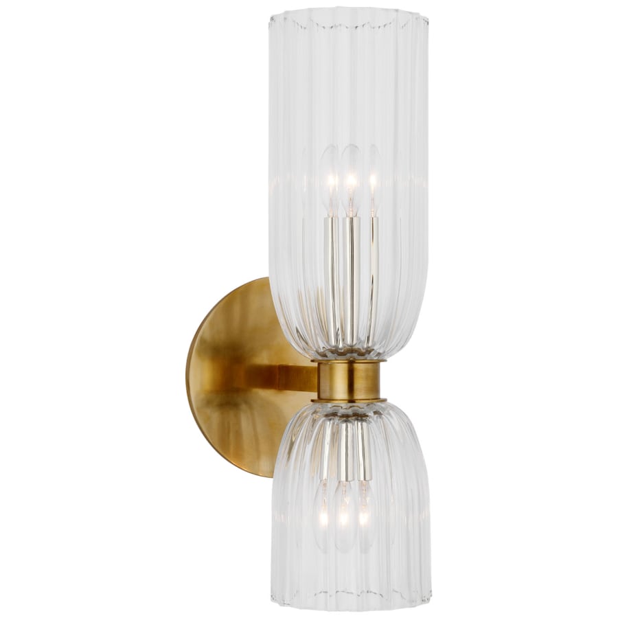 Visual Comfort Asalea 2 Light 16" Tall Bathroom Sconce