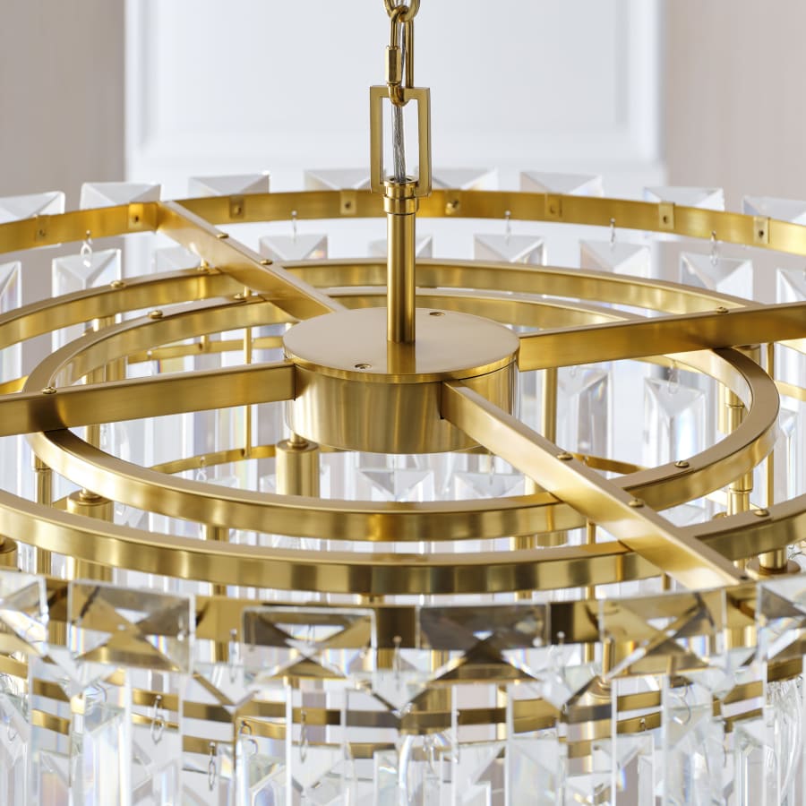 Arden crystal flush mount top