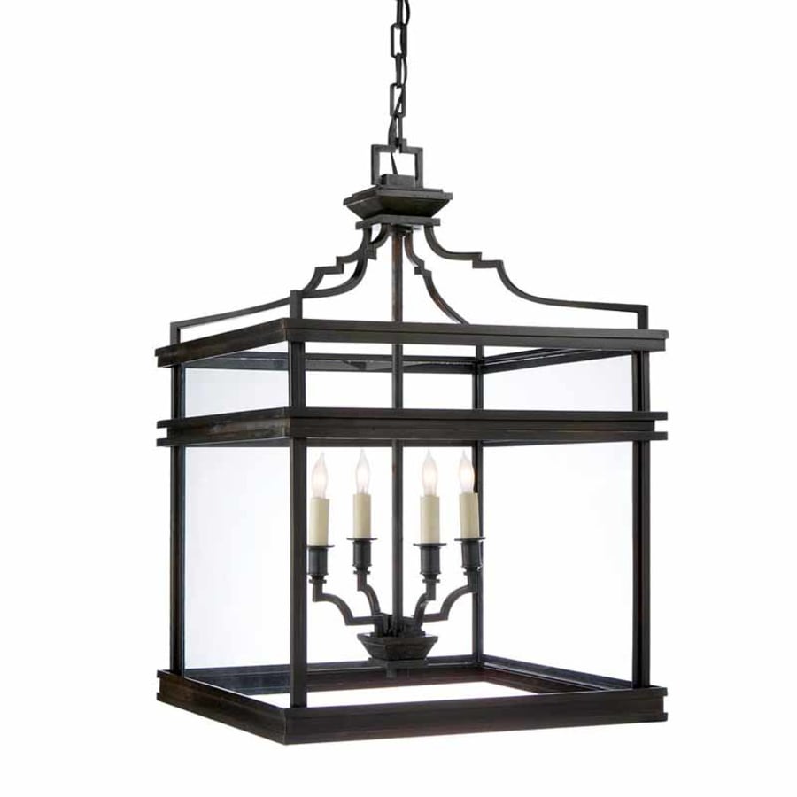 Visual Comfort Mykonos 17" Pendant Light by E. F. Chapman Aged Iron