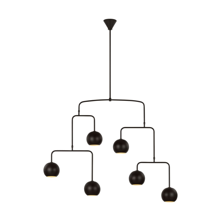 Visual Comfort Chaumont 6 Light Abstract Linear Chandelier - Thumbnail 3