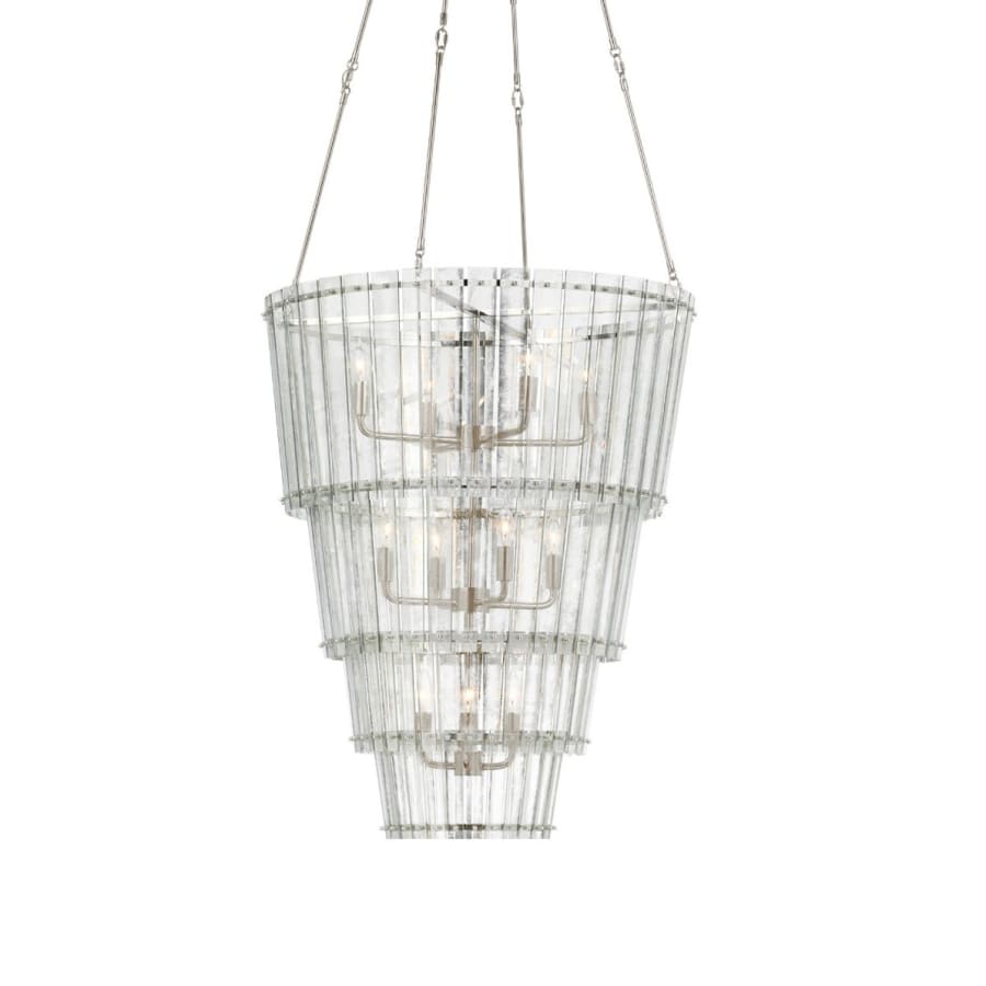 Visual Comfort Cadence 12 Light 31" Wide Waterfall Chandelier Polished Nickel