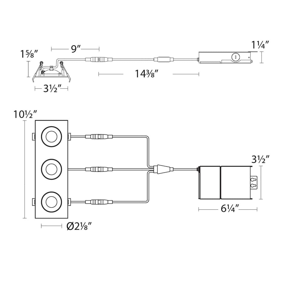 WAC Lotos 2" 3 Light