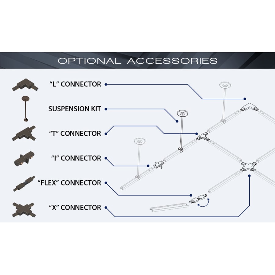 WAC Lighting track system accessories