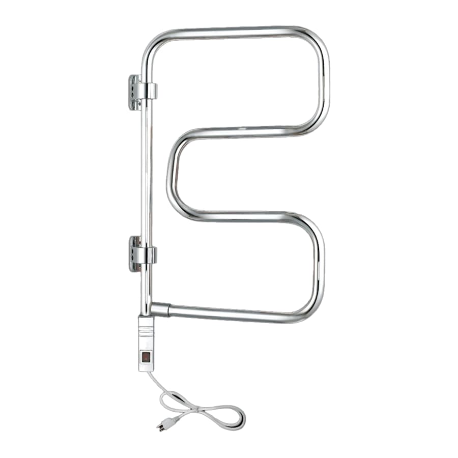 WarmlyYours Elements Serpentine  4-Bar Electric Plug-In Swing Towel Warmer Polished Chrome