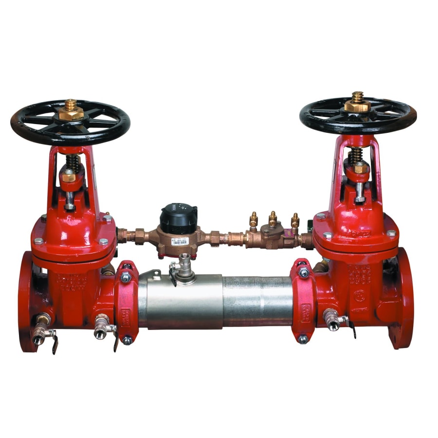 Watts 4" Stainless Steel Double Check Detector Assembly with OSY Shutoff Valves and Gallons per Minute Meter N/A