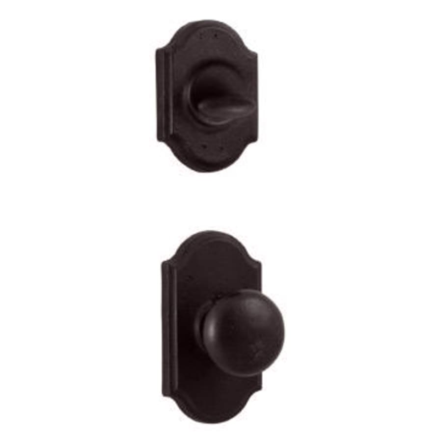 Molten Bronze Single-Cylinder Oil-Rubbed Bronze Castletown Door Handleset with Wexford Knob