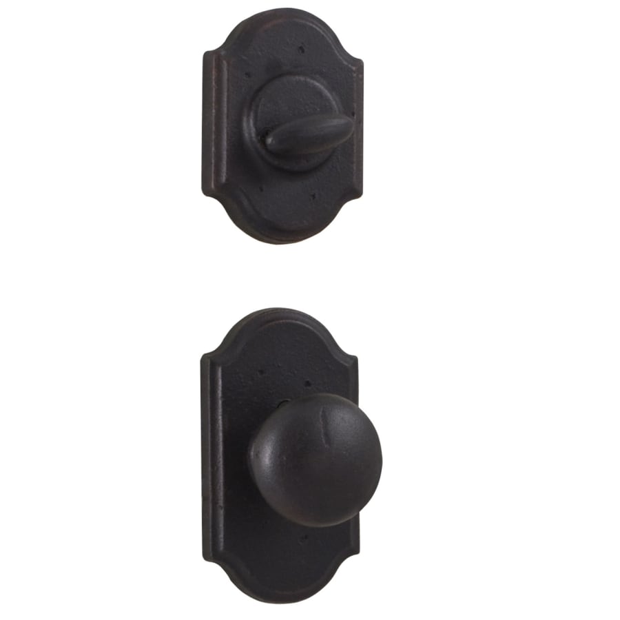 Molten Bronze Single-Cylinder Oil-Rubbed Bronze Castletown Door Handleset with Wexford Knob