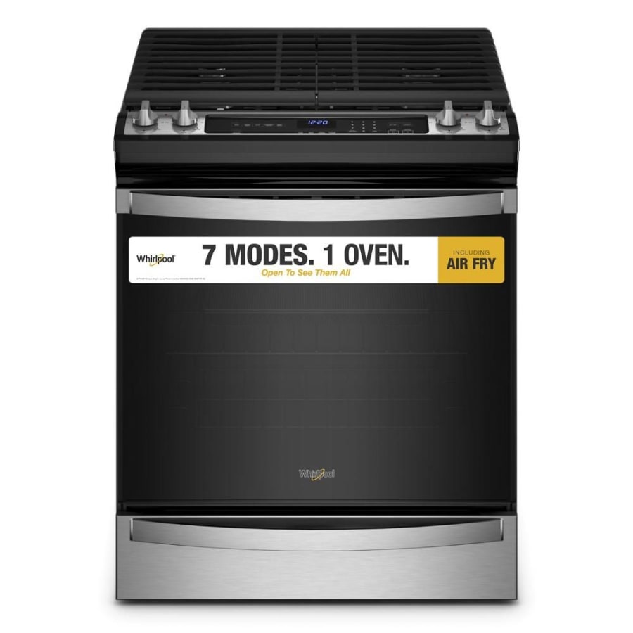 Whirlpool gas oven with air fryer outlet