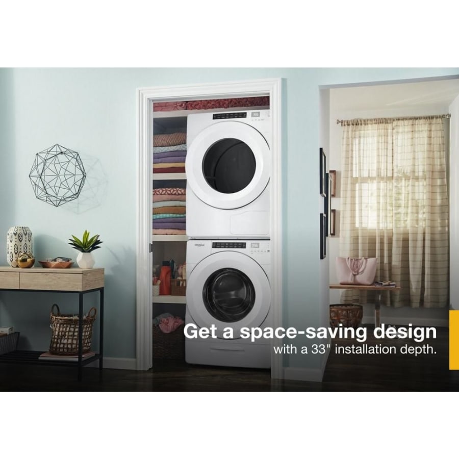 Whirlpool WFW560CHW Front Load Washer WGD560LHW Gas Dryer w Stacking Kit