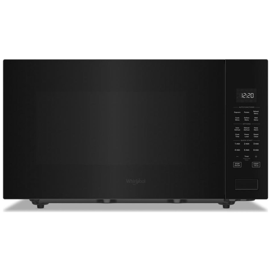 Whirlpool 25 Inch Wide 2.2 Cu. Ft. 1200 Watt Countertop Microwave with Sensor Cooking Black