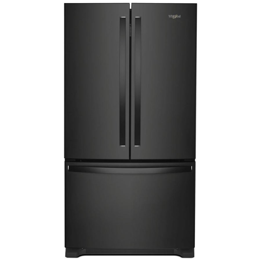 Whirlpool 36 Inch Wide 25.2 Cu. Ft. Energy Star Certified French Door Refrigerator with Interior Water Dispenser and LED Lighting Black