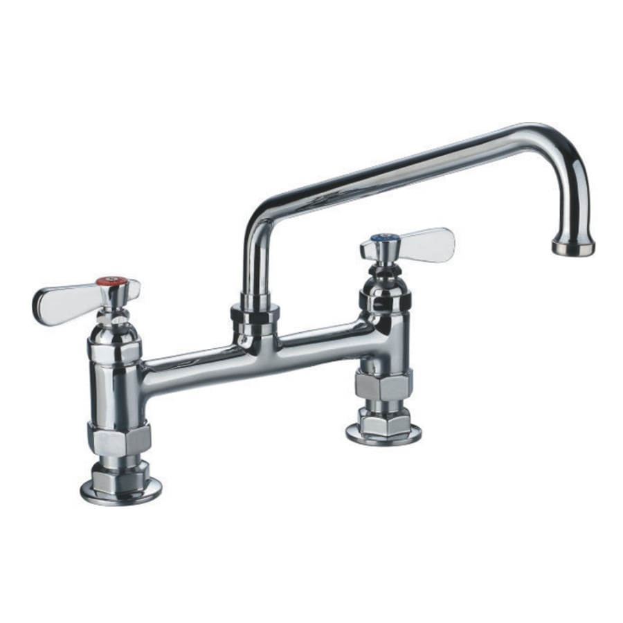 Whitehaus 1.5 GPM Deck Mounted Double Handle Laundry Polished Chrome