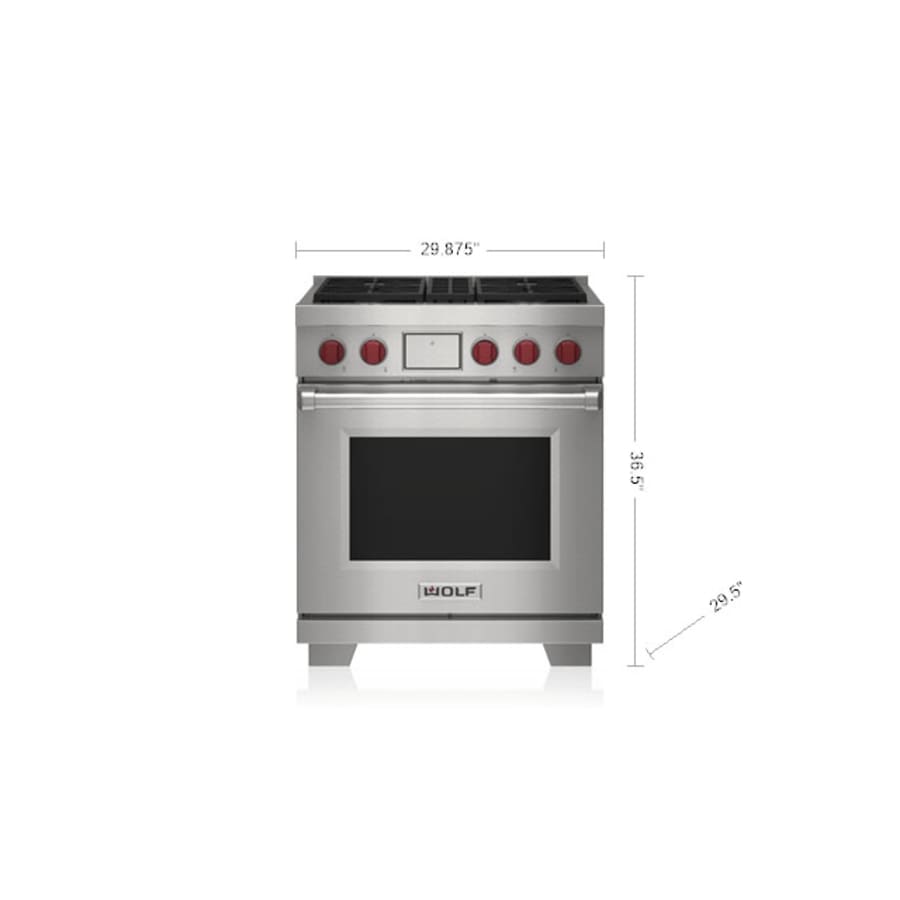 Wolf DF30450 S P 30 Inch Wide 5.1 Cu. Ft. Free Standing Build