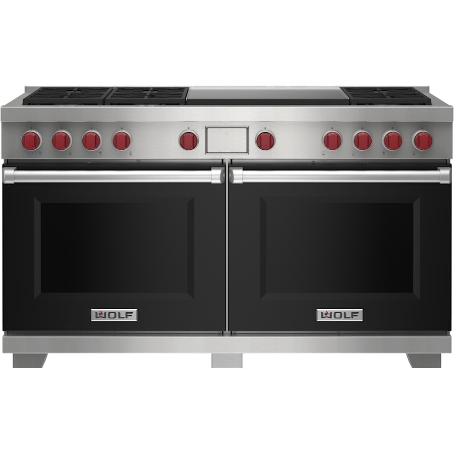 Wolf DF60650DG/BK/P 60 Inch Wide Free Standing Dual