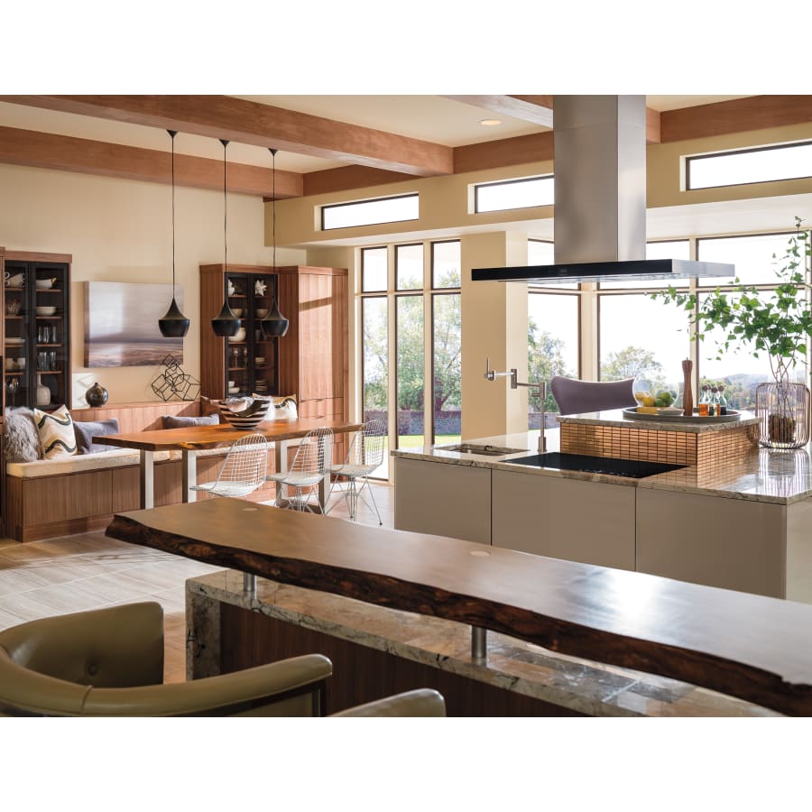 Wolf VI42B 42 Inch Wide Contemporary Island Range Hood Build
