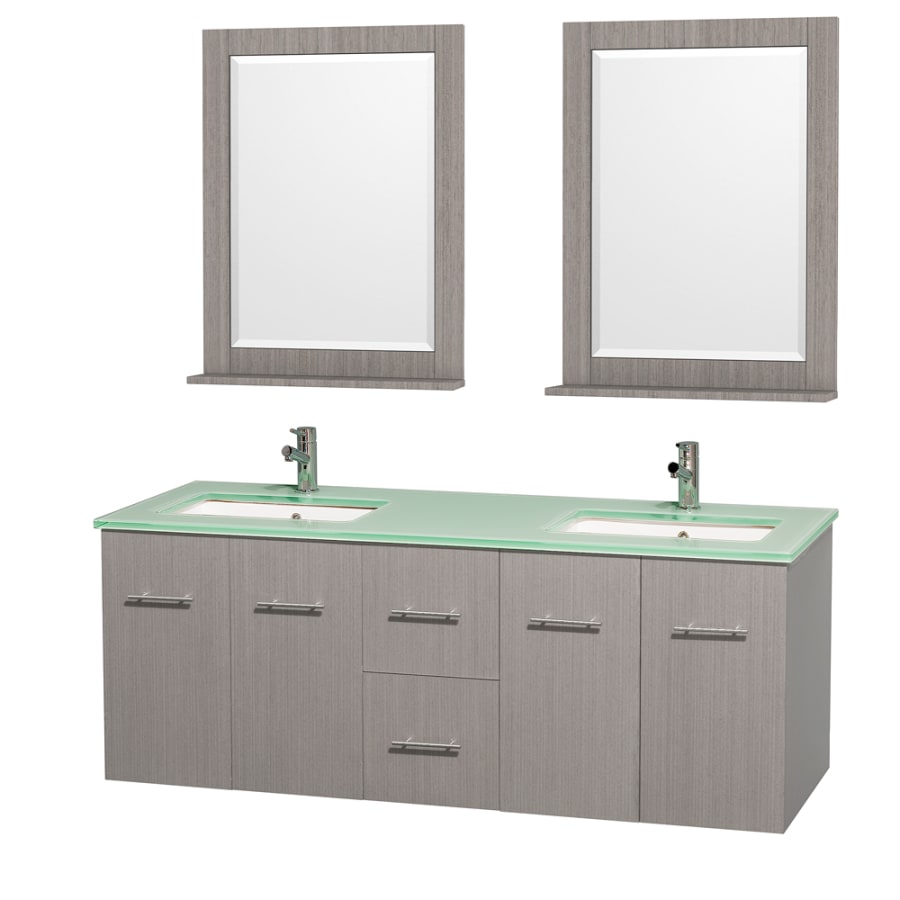 Wyndham Collection-WC-WHE009-60-DBL-UM-VAN-Green Glass Vanity Top