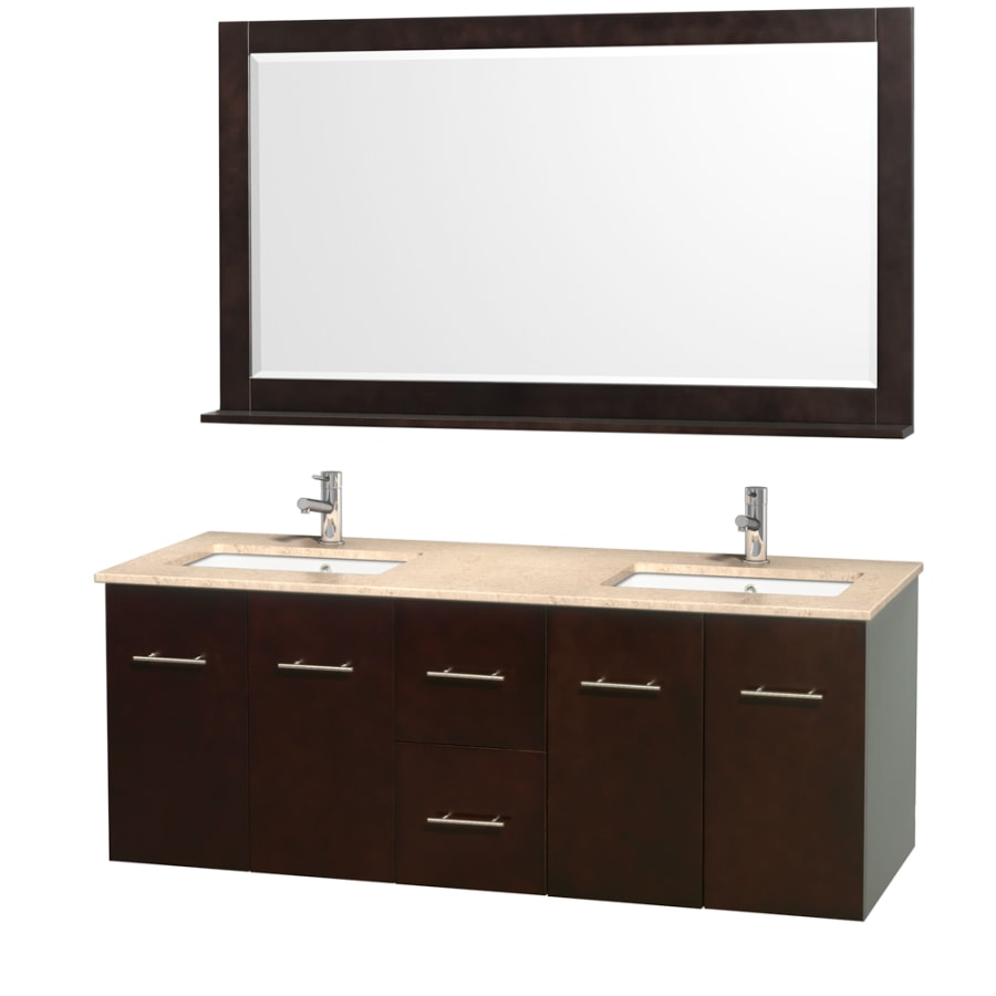 Wyndham Collection-WC-WHE009-60-DBL-UM-VAN-Ivory Marble Top