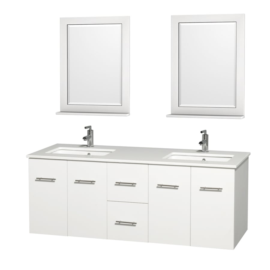 Wyndham Collection-WC-WHE009-60-DBL-UM-VAN-White Stone Top