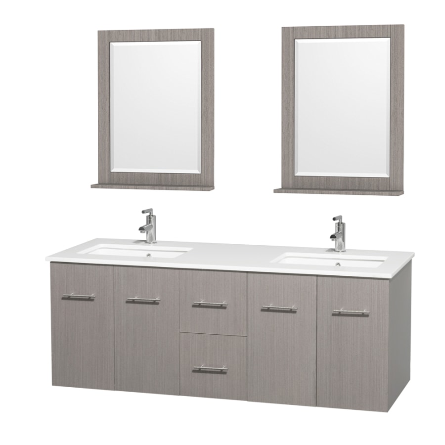 Wyndham Collection-WC-WHE009-60-DBL-UM-VAN-White Stone Top