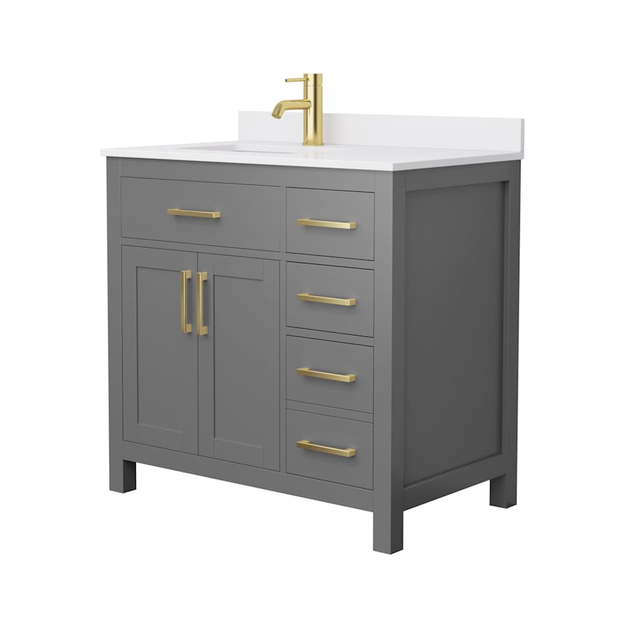 Wyndham Collection Beckett 36" Single Basin Vanity Set