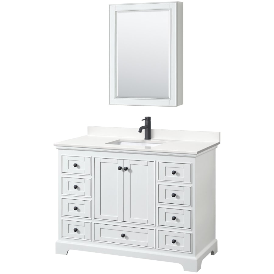Deborah 47.25 in. W x 21.5 in. D Vanity Cabinet in White