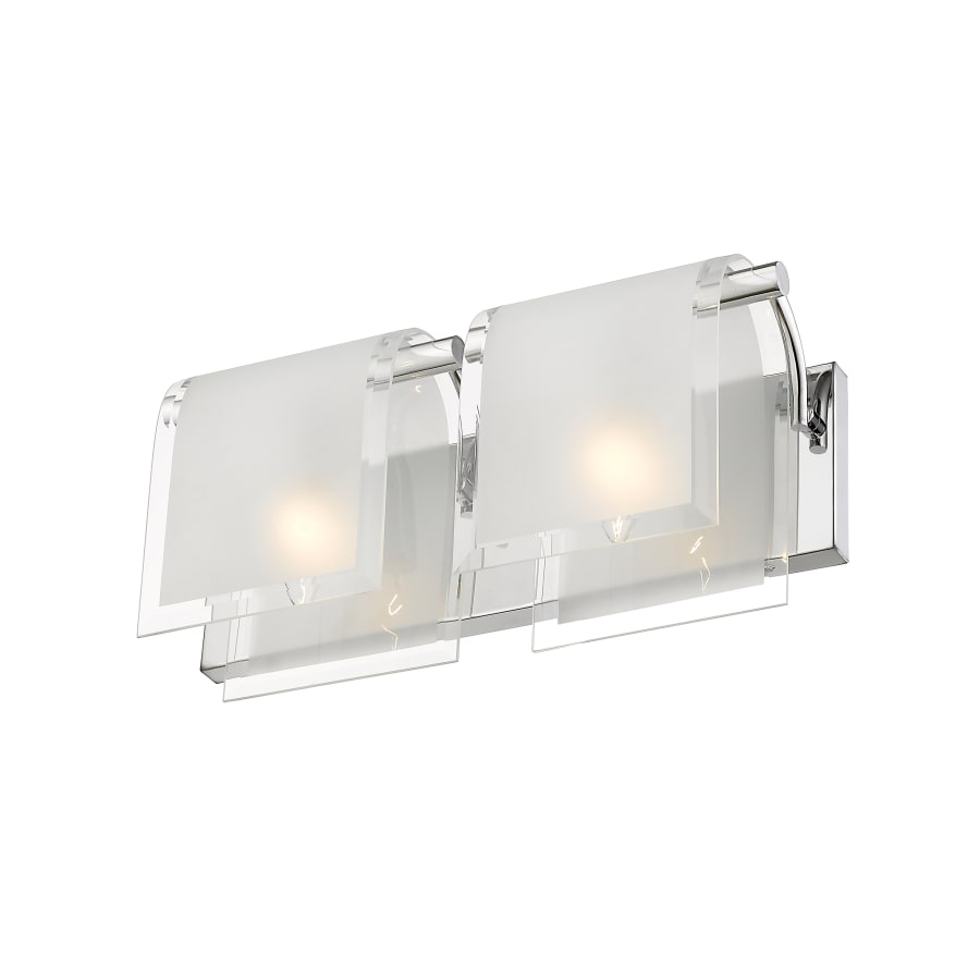 Z-Lite 169-2V-BN Zephyr 2 Light Vanity Light with Clear