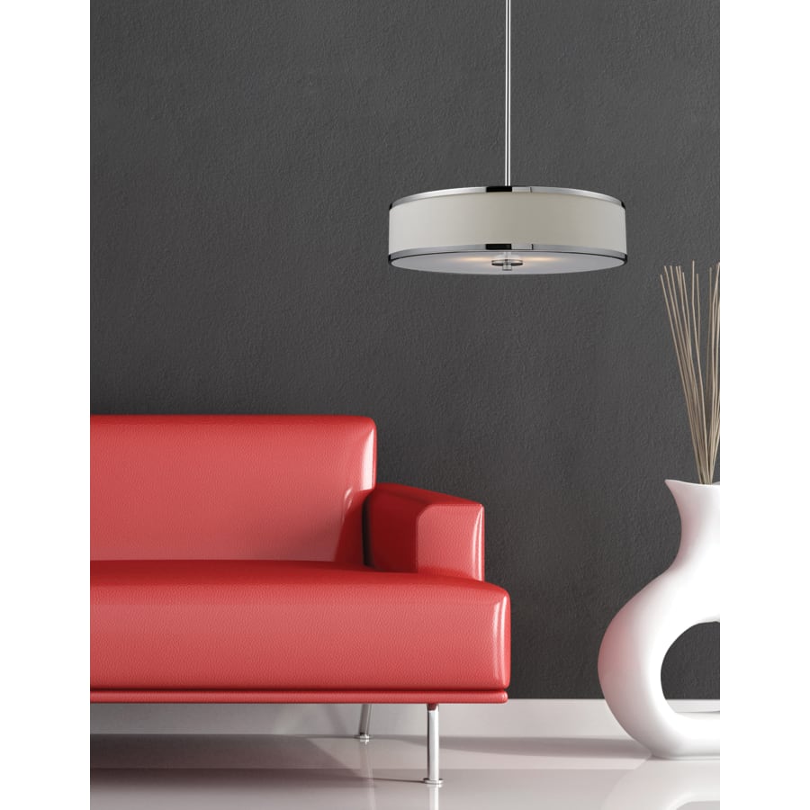 Z-Lite 183-24 Cameo 3 Light Large Pendant with White Shade