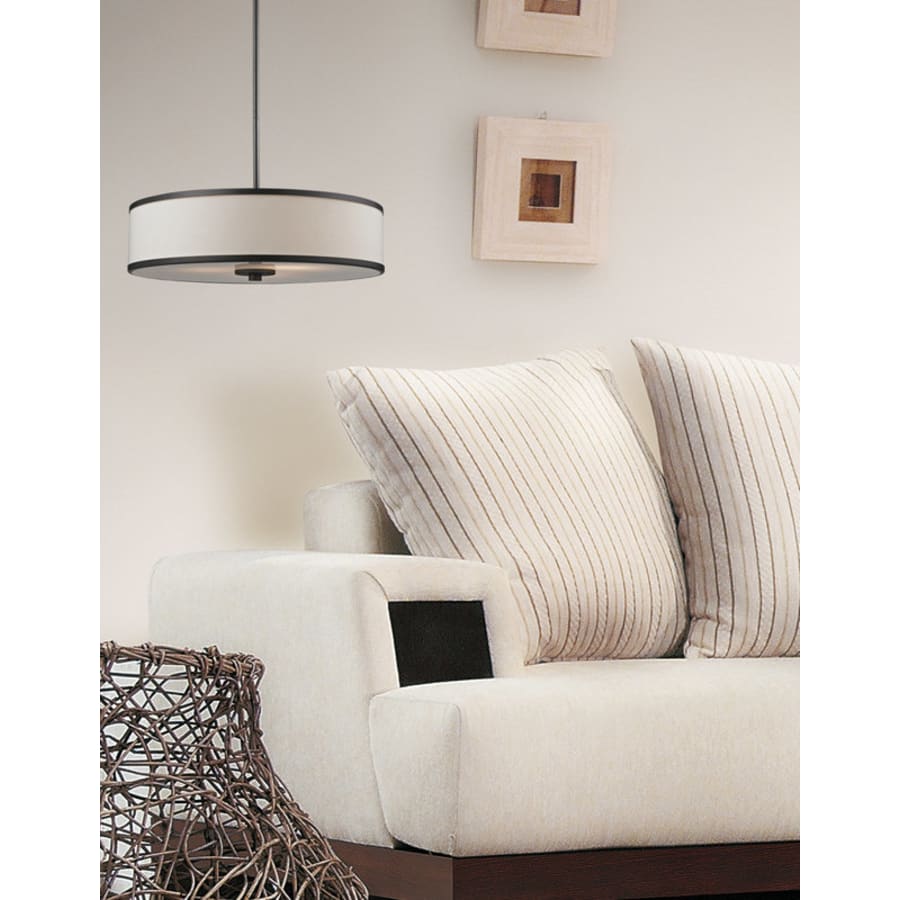Z-Lite 183-24 Cameo 3 Light Large Pendant with White Shade
