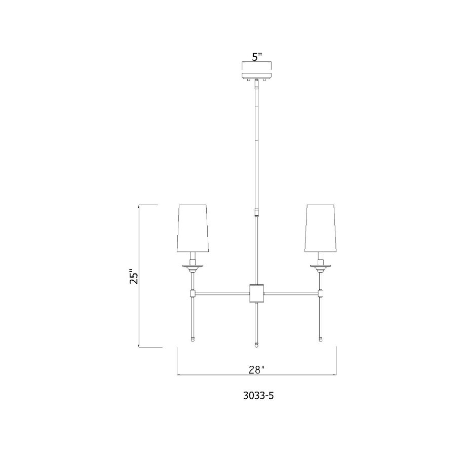 Z-Lite 3033-5PN Emily 5 Light 28