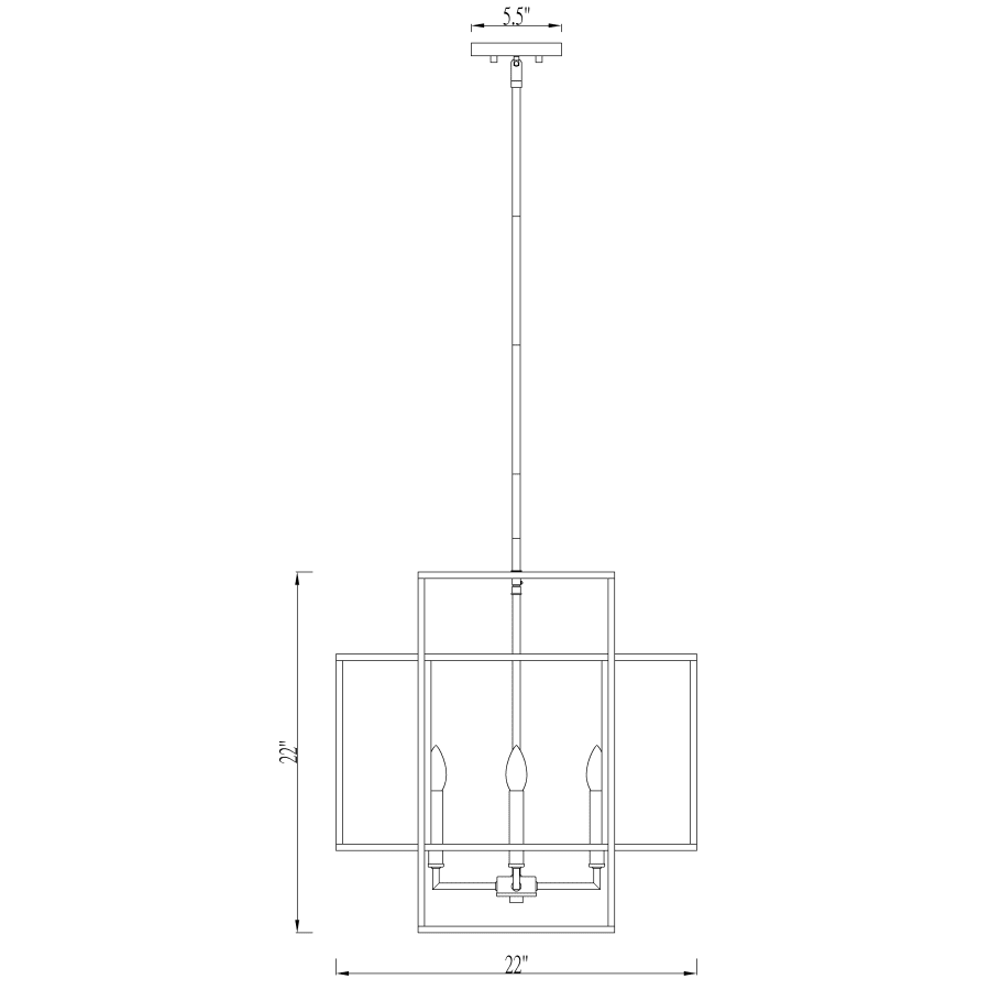 Z-Lite 454-22BK-BN Titania 4 Light 22