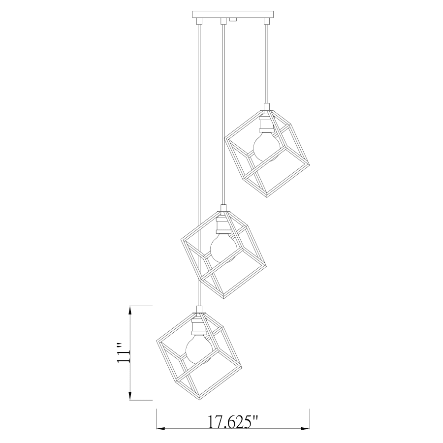 Z-Lite 478-3MB-BN Vertical 3 Light 18