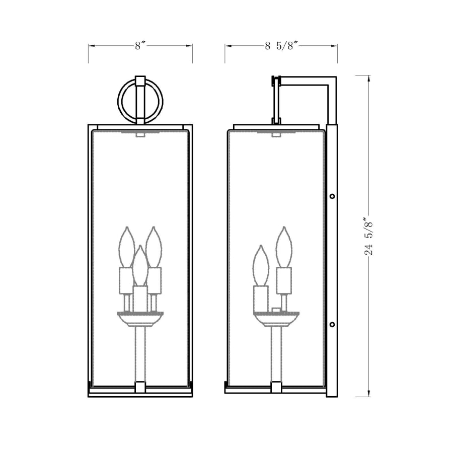 Z-Lite 593B-BK Sana 3 Light 25