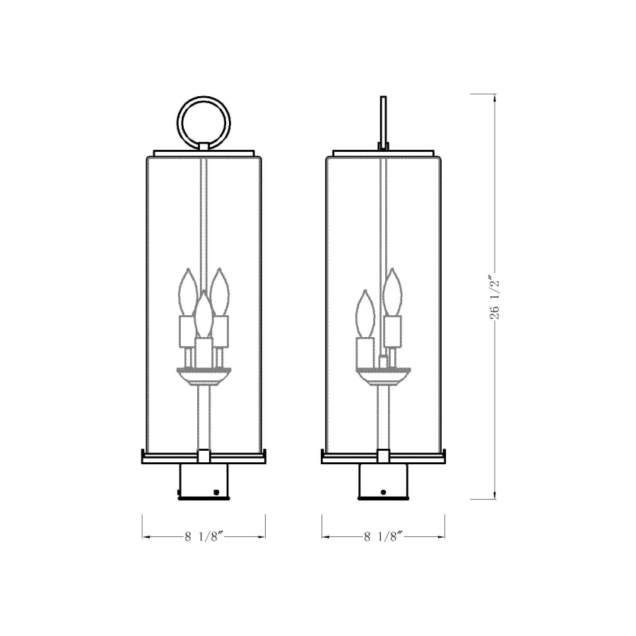 Z-Lite - 3035P9-RB - Three Light Pendant - Fontaine - Rubbed