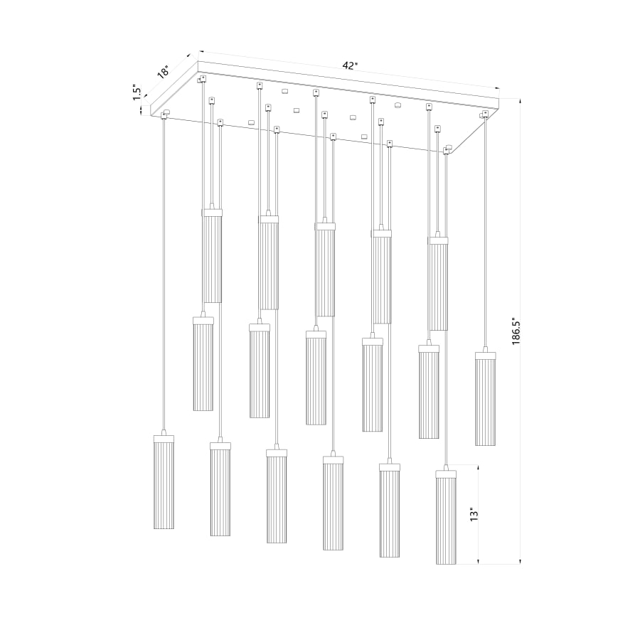 Z-Lite 740P-17L-BN Beau 17 Light 42 Z-Lite 740P-17L-BN Beau 17 Light 42