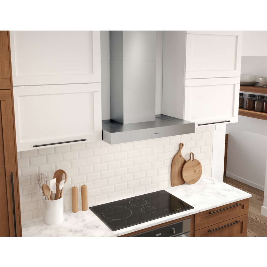 Zephyr ZRG-E30BS Roma Groove 290 - 600 CFM 30 Inch Wide Wall