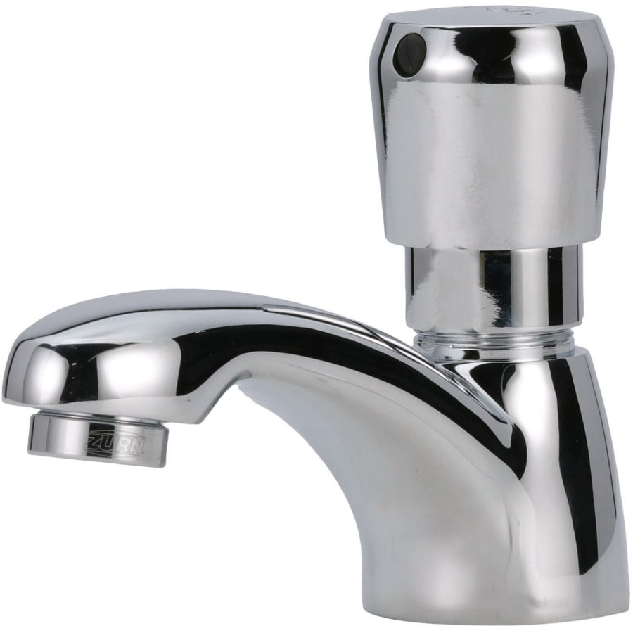 Zurn AquaSpec Metering Faucet, Deck Mount, 0.5 GPM Vandal-Resistant Pressure-Compensating Spray, Push-Button Handles, Chrome