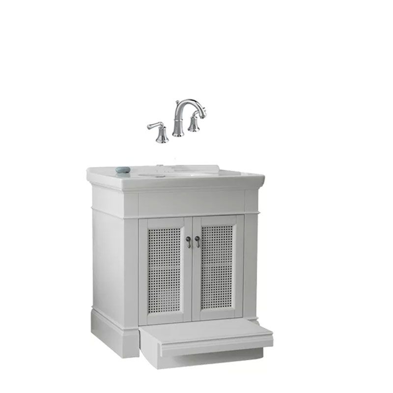 Faucet.com | Portsmouth Luxury Powder Room 2-A in White ...
