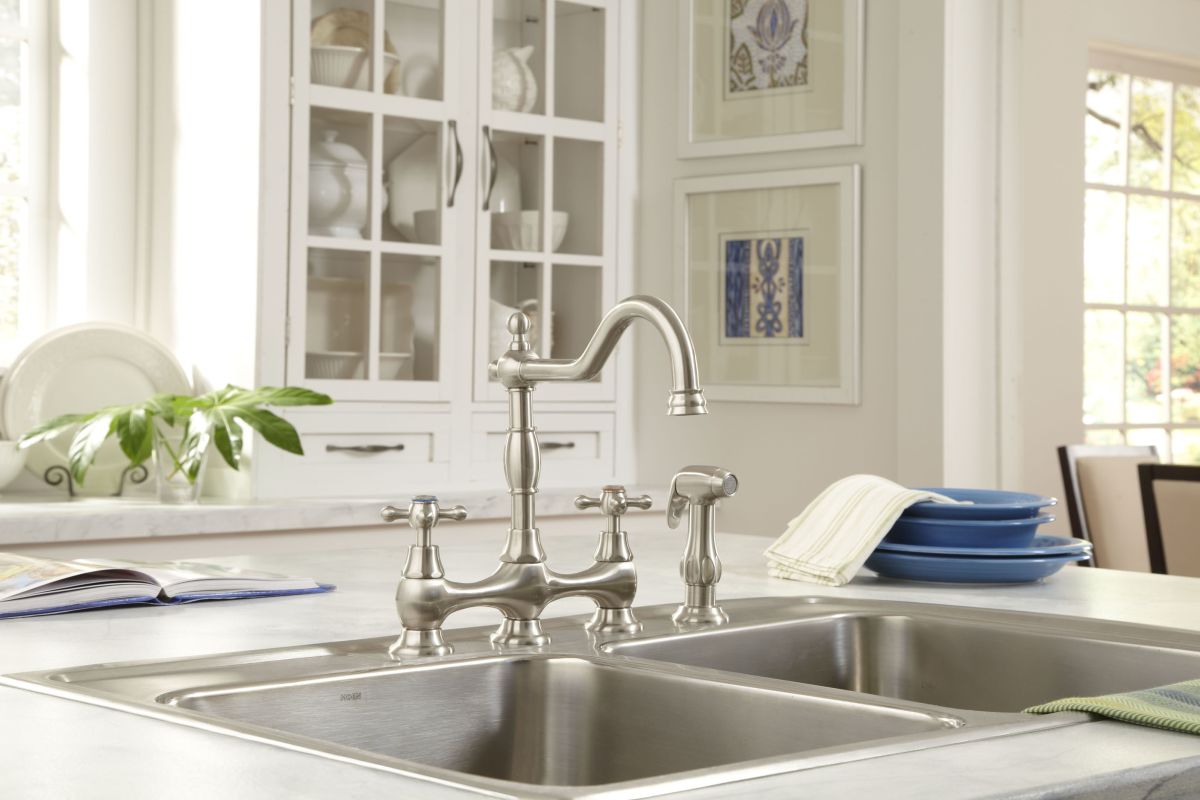 Polished Nickel Kitchen Faucet Emmolo Com