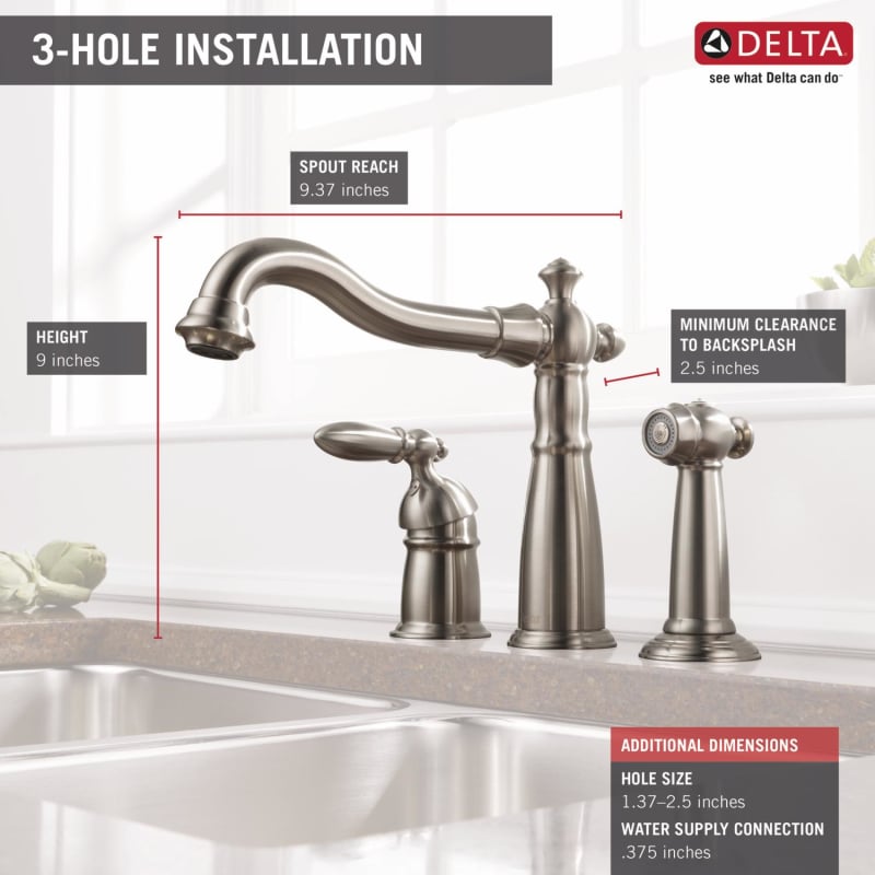 Faucet Com 155 Ss Dst In Brilliance Stainless By Delta