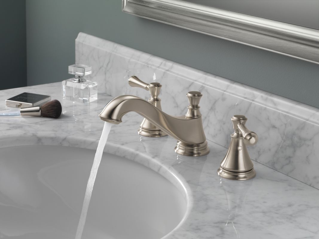 Delta 3595lf Mpu Lhp Running Faucet In Brilliance Stainless 271 